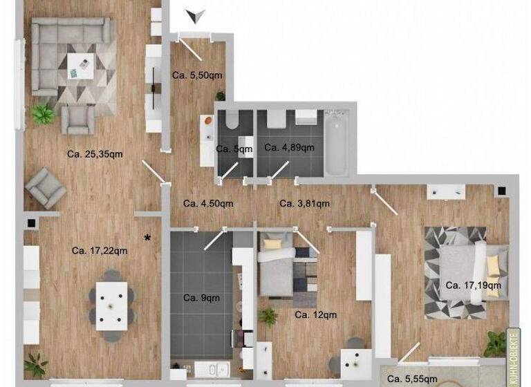 Wohnung zum Kauf 345.000 € 4,5 Zimmer 106 m² 1. Geschoss Speyer 67346