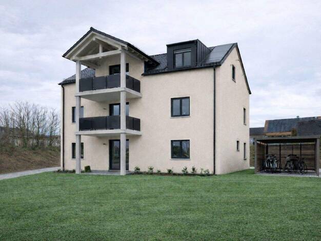 Wohnung zur Miete - Erstbezug 1.260 € 4 Zimmer 95,8 m² EG frei ab 01.06.2026 Brahmsstr. 28 Großmehring 85098