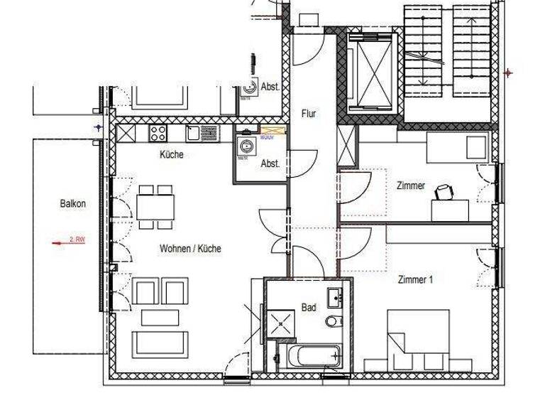 Wohnung zur Miete 1.453 € 3 Zimmer 106,9 m² 2. Geschoss frei ab 12.04.2026 Karlsbader Platz 14 Wiesbaden 65197