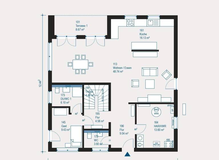 Villa zum Kauf provisionsfrei 689.745 € 5 Zimmer 249,5 m² 690 m² Grundstück Birkweiler 76831