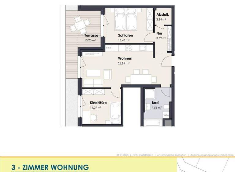 Wohnung zum Kauf 313.850 € 3 Zimmer 71,3 m² 2. Geschoss Uffenheim 97215