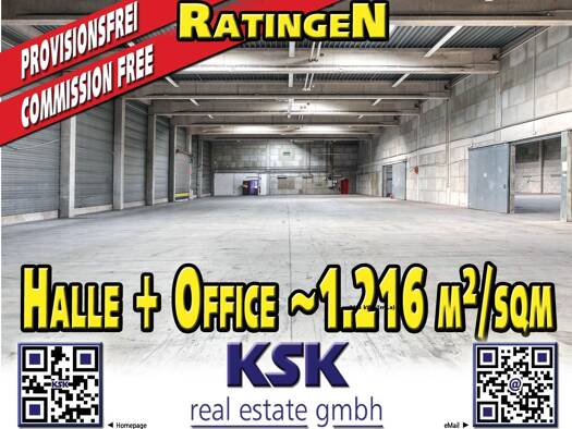 Logistikzentrum zur Miete provisionsfrei 1.216 m² Lagerfläche Tiefenbroich Ratingen 40880