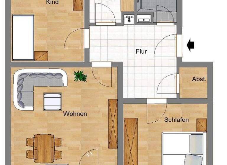 Wohnung zur Miete 658 € 3 Zimmer 79,4 m² frei ab 01.05.2026 Harzburger Str. 11 Burg Hannover 30419
