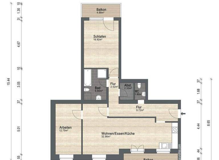 Wohnung zum Kauf provisionsfrei 559.000 € 3,5 Zimmer 91 m² 1. Geschoss Bad Reichenhall 83435