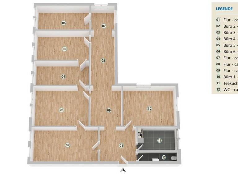 Bürogebäude zur Miete 990 € 192 m² Bürofläche Seelze 30926