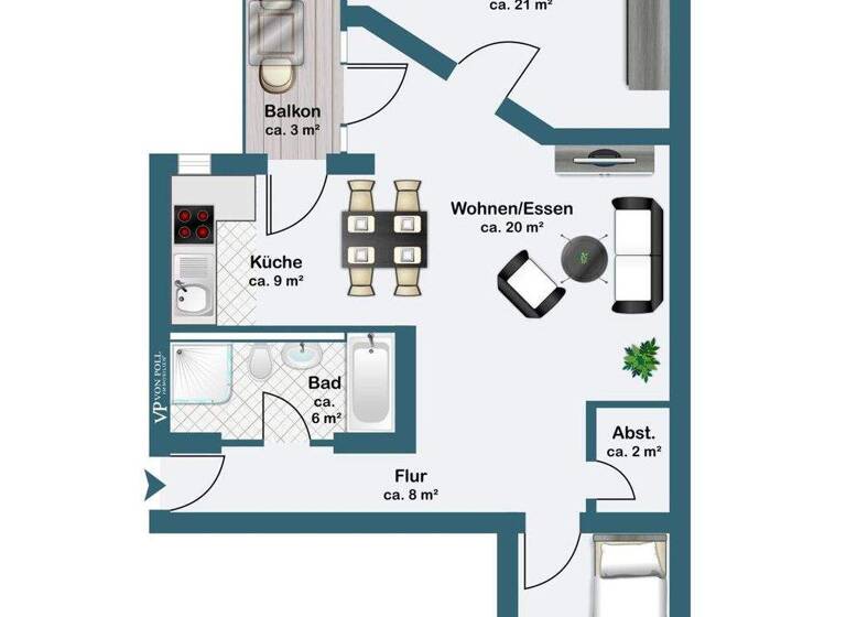 Wohnung zum Kauf 440.000 € 3 Zimmer 81 m² 1. Geschoss Brandenburger Vorstadt Potsdam 14471