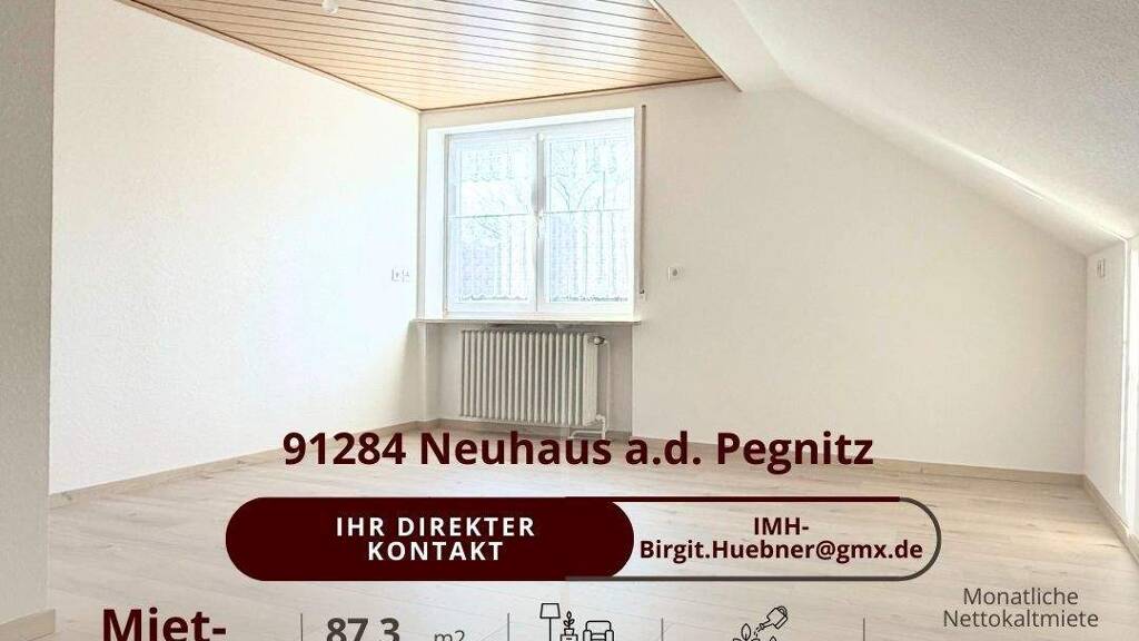 Wohnung zur Miete 690 € 3 Zimmer 87,3 m² frei ab 01.04.2026 Neuhaus Neuhaus a.d.Pegnitz 91284