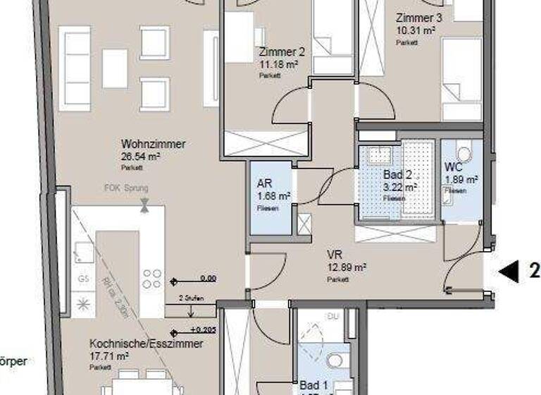 Wohnung zum Kauf - Erstbezug provisionsfrei 1.019.000 € 4 Zimmer 104,7 m² EG frei ab 30.04.2026 Wien,Hietzing 1130