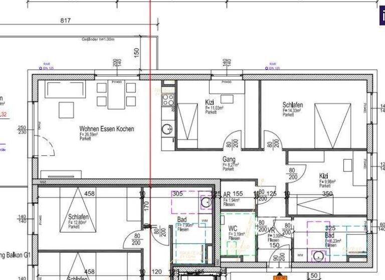 Wohnung zum Kauf - Erstbezug 439.712 € 4 Zimmer 84,6 m² 2. Geschoss Johann-Koller-Weg Liebenau Graz,07.Bez.:Liebenau 8041