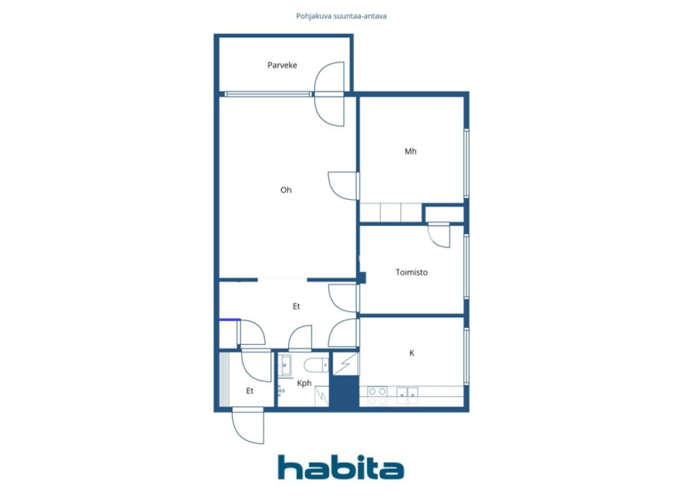 Wohnung zum Kauf 299.000 € 3 Zimmer 61 m² 2. Geschoss Inkoonkatu 10 Helsinki 00520