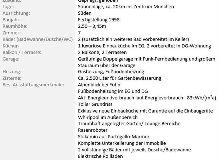 Einfamilienhaus zum Kauf provisionsfrei 1.597.000 € 7 Zimmer 224 m²<br/>Wohnfläche 676 m²<br/>Grundstück Pliening Pliening 85652