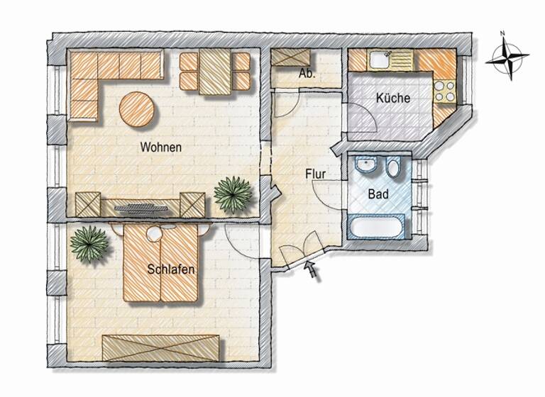 Wohnung zum Kauf provisionsfrei 297.000 € 4 Zimmer 110 m²<br/>Wohnfläche Mockau-Süd Leipzig 04357