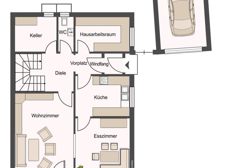 Doppelhaushälfte zum Kauf 290.000 € 7 Zimmer 200,5 m² 380 m² Grundstück Kocherstetten Künzelsau 74653