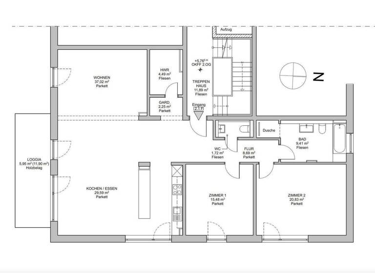 Wohnung zum Kauf provisionsfrei 729.000 € 3 Zimmer 135,5 m² 2. Geschoss Schützenplatz Lüneburg 21337