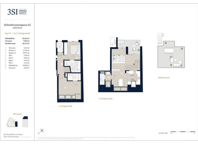 Wohnung zum Kauf - Erstbezug 1.070.000 € 3 Zimmer 93,9 m² frei ab sofort Wien 1050