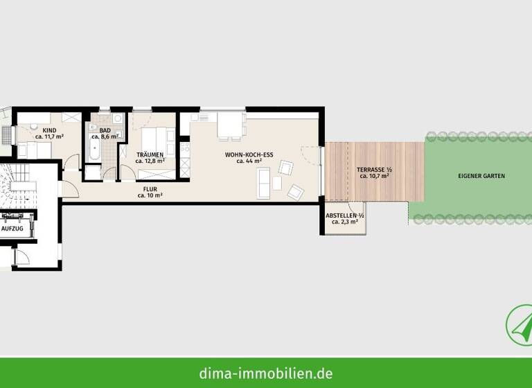 Wohnung zum Kauf 500.000 € 3 Zimmer 100,1 m²<br/>Wohnfläche EG<br/>Geschoss Naunhofer Str. 71 Stötteritz Leipzig 04299