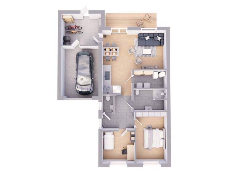 Bungalow zum Kauf - Erstbezug provisionsfrei 393.150 € 3 Zimmer 91,5 m² 327 m² Grundstück Tüddern Selfkant 52538