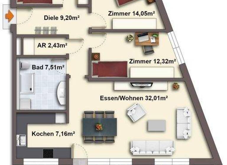 Wohnung zum Kauf 496.000 € 4 Zimmer 96 m² EG Witzkestraße 32 Top 39 Hohenems 6845