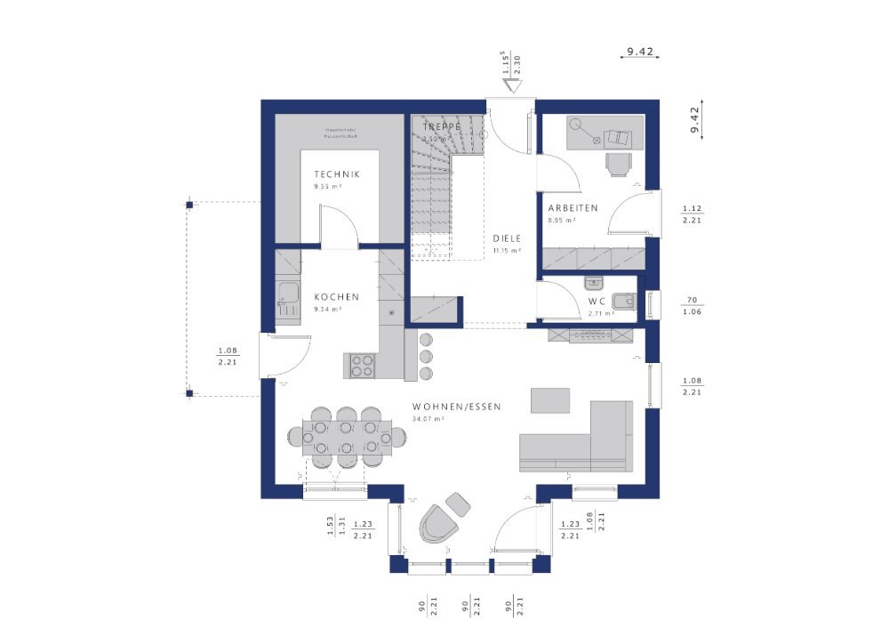 Einfamilienhaus zum Kauf 727.000 € 5 Zimmer 148 m²<br/>Wohnfläche 527 m²<br/>Grundstück Bammental Bammental 69245