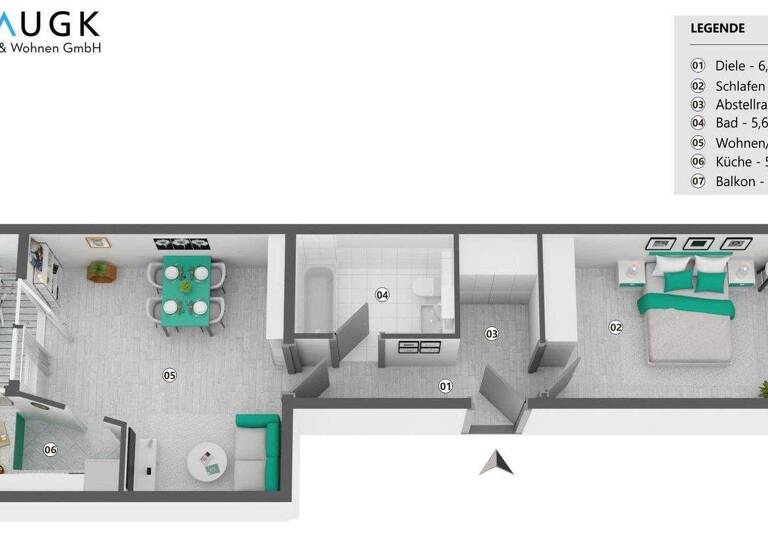 Wohnung zum Kauf 360.000 € 2 Zimmer 57,3 m² 1. Geschoss Walter-Kolbenhoff-Straße 16a Harthaus Germering 82110