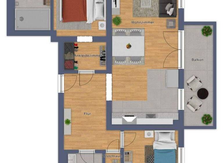 Wohnung zum Kauf - Erstbezug 690.000 € 3 Zimmer 85,3 m² 2. Geschoss Frauenland Würzburg 97074