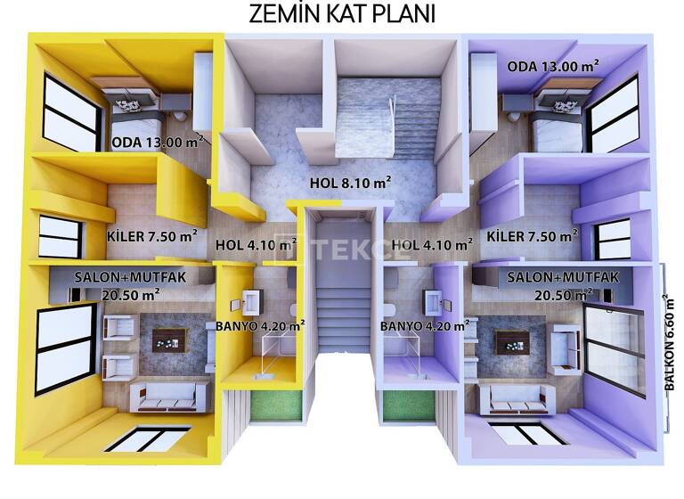 Wohnung zum Kauf 132.000 € 3 Zimmer 75 m² 2. Geschoss Yalova 77600
