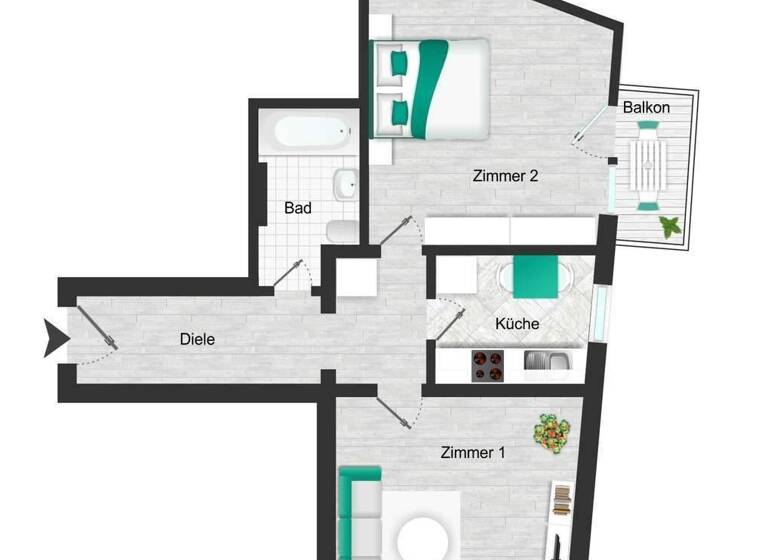 Wohnung zum Kauf provisionsfrei 509.000 € 2 Zimmer 68 m² 3. Geschoss Sendling-Westpark München 81373