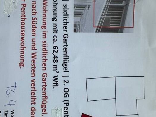 Penthouse zur Miete 880 € 2 Zimmer 63 m² Geschoss 2/3 frei ab 01.09.2026 Friedrichstraße 31 b City Bayreuth 95444