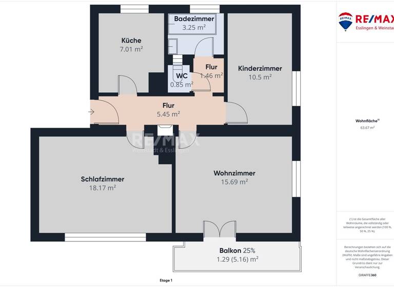 Wohnung zur Miete 820 € 3 Zimmer 68 m² frei ab sofort Welzheim 73642