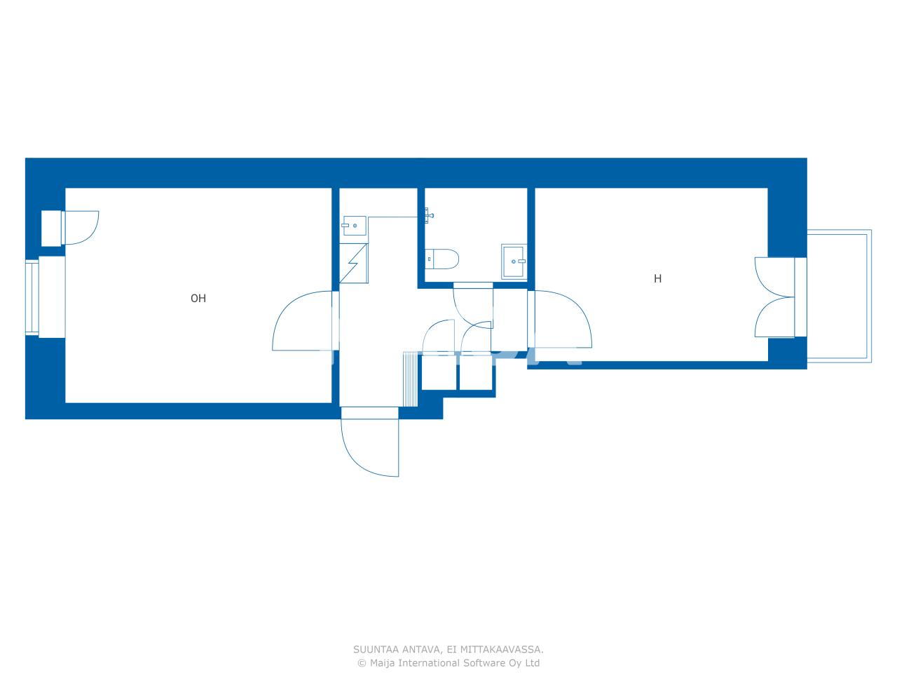 Studio zum Kauf 150.000 € 2 Zimmer 32,5 m²<br/>Wohnfläche 1.<br/>Geschoss Vesannontie 5 Helsinki 00510