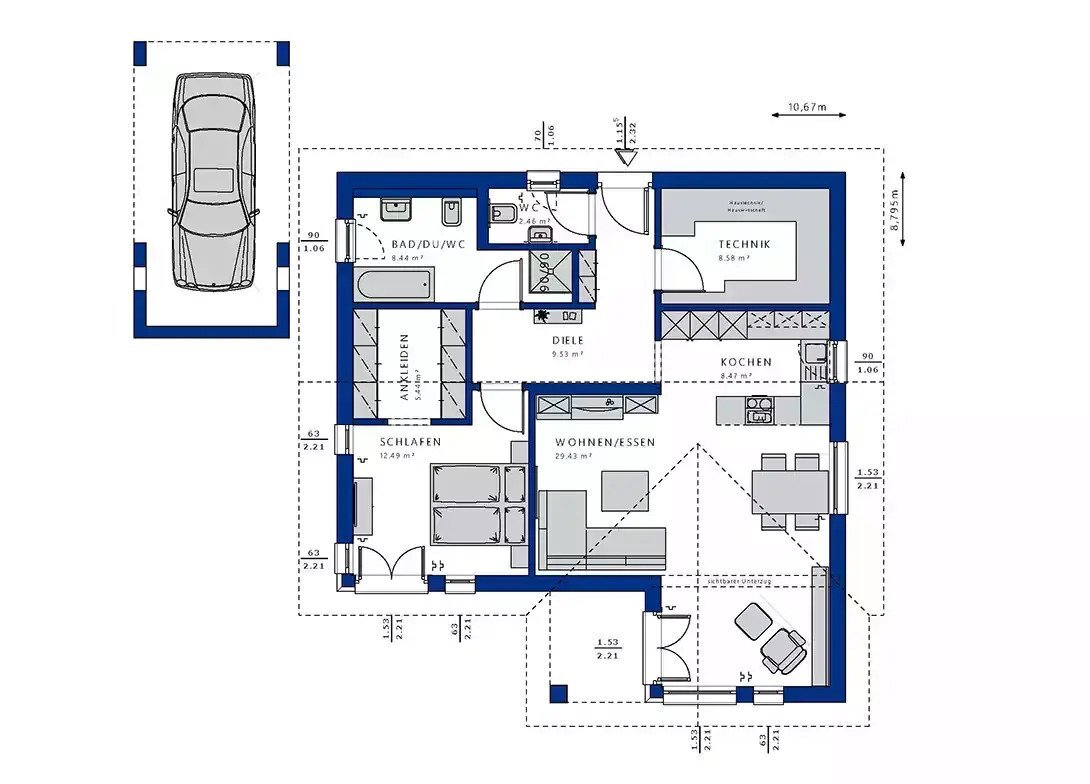 Haus zum Kauf 741.532 € 3 Zimmer 85 m²<br/>Wohnfläche 477 m²<br/>Grundstück Budenheim 55257