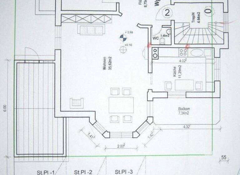 Wohnung zur Miete 1.100 € 3 Zimmer 102,2 m² Bonfeld Bad Rappenau/ Bonfeld 74906