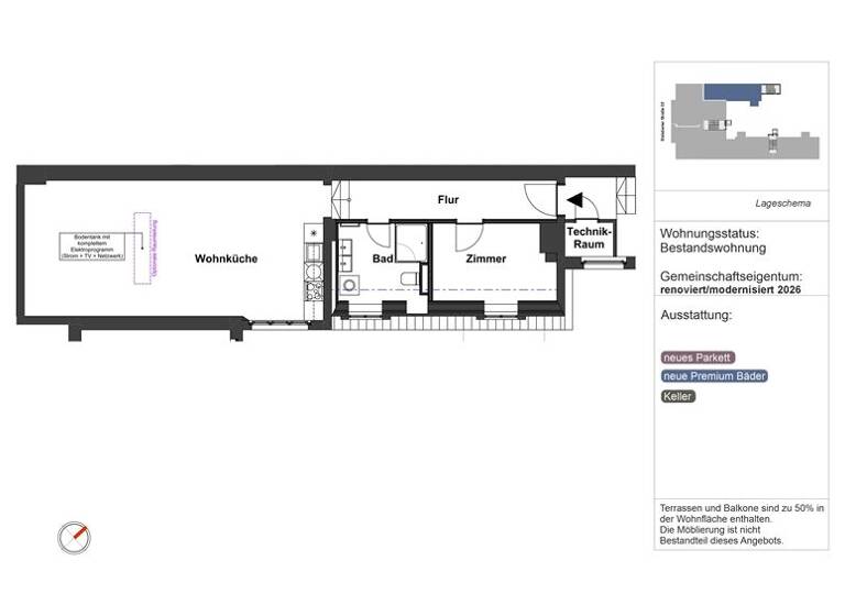 Wohnung zum Kauf 479.000 € 2 Zimmer 63,9 m² 4. Geschoss frei ab sofort Eislebener Str. 3 Charlottenburg Berlin 10789