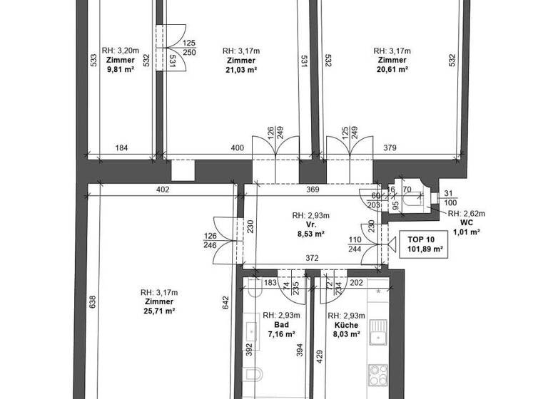 Wohnung zum Kauf 665.000 € 4 Zimmer 101,9 m² 3. Geschoss Löblichgasse 9 Wien 1090