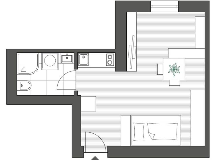 Studio zum Kauf 99.000 € 1 Zimmer 30 m² 2. Geschoss Färberstraße 1 Brenner 39041