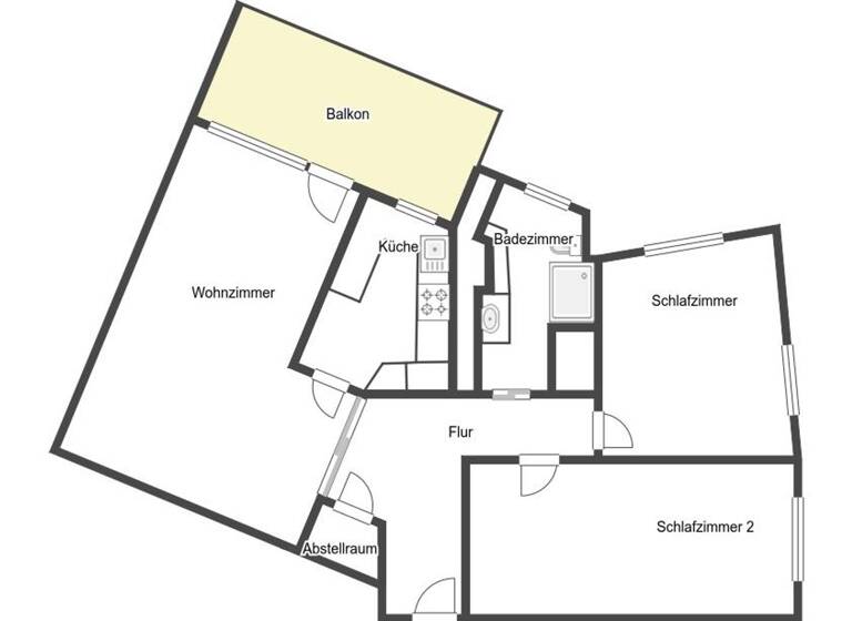 Wohnung zum Kauf 289.000 € 3 Zimmer 84,2 m² 2. Geschoss Probstheida Leipzig 04289