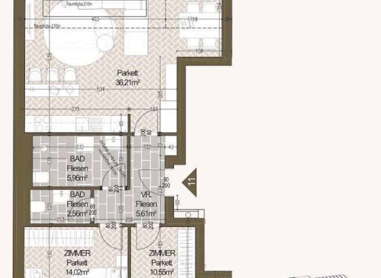 Wohnung zum Kauf - Erstbezug provisionsfrei 449.000 € 3 Zimmer 75 m² Josef-Flandorfer-Straße 6 Wien 1210
