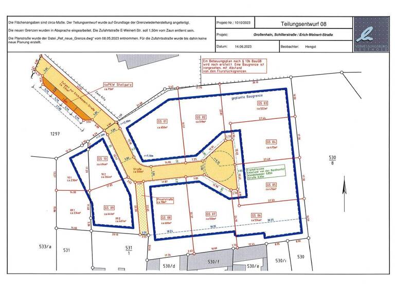 Grundstück zum Kauf provisionsfrei 107.310 € 511 m² Grundstück Erich-Weinert-Str./ Schillerstr. Großenhain 01558