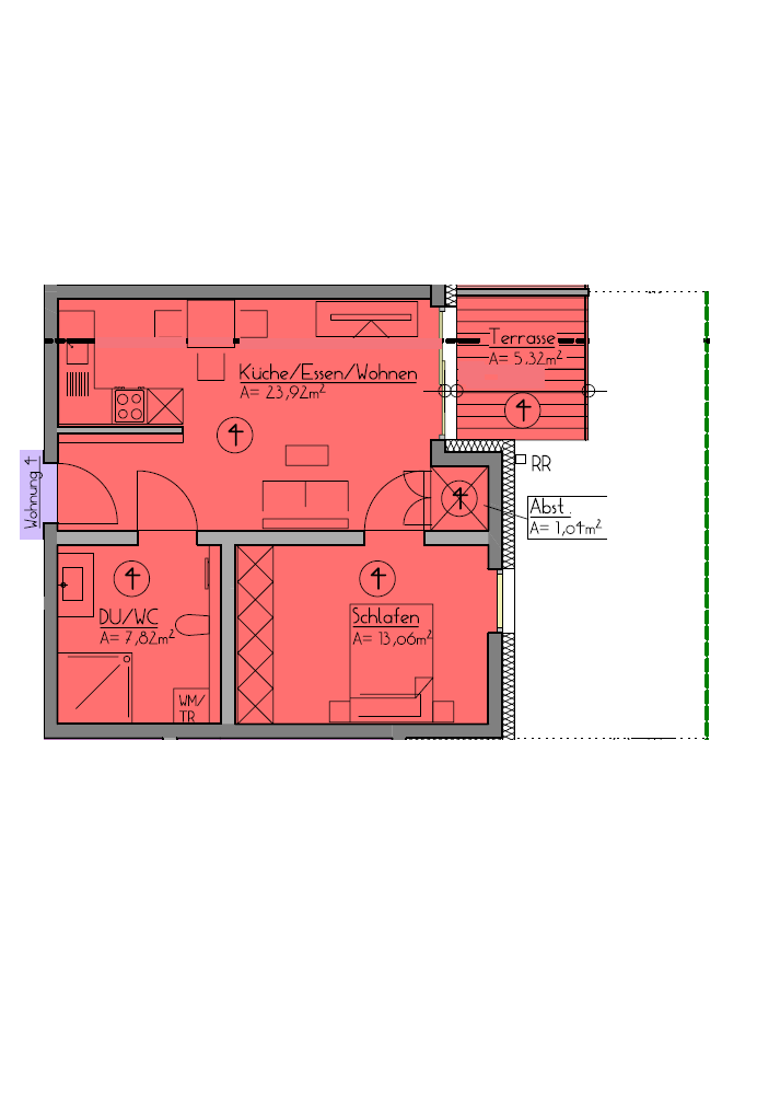 Terrassenwohnung zum Kauf provisionsfrei 293.425 € 2 Zimmer 48,5 m²<br/>Wohnfläche EG<br/>Geschoss 01.03.2025<br/>Verfügbarkeit Flurstraße Ronhof 153 Fürth 90765