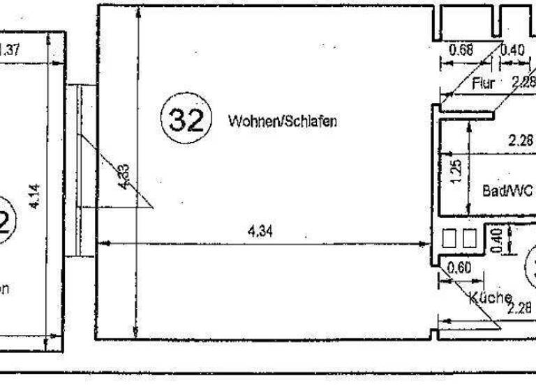 Studio zum Kauf provisionsfrei 86.800 € 1 Zimmer 35,3 m² 3. Geschoss Krämpfervorstadt Erfurt 99085