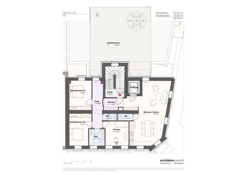 Wohnung zur Miete - Erstbezug 2.628 € 4 Zimmer 113 m² 1. Geschoss frei ab 01.04.2026 Villacher Vorstadt Klagenfurt am Wörthersee 9020
