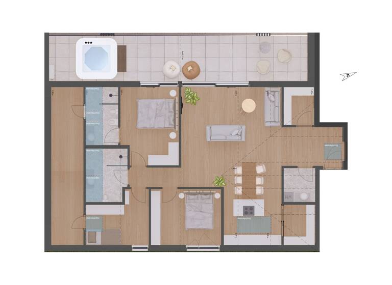 Penthouse zum Kauf 1.770.000 € 4 Zimmer 133,9 m² 2. Geschoss Vergilstraße 58 Meran 39012