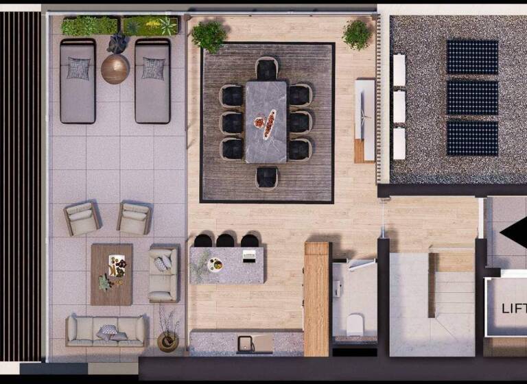 Wohnung zum Kauf 1.031.726 € 2 Zimmer 100 m² Okrug