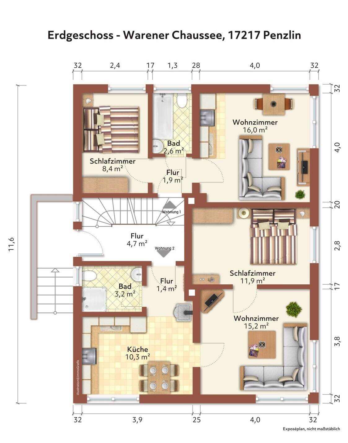 Einfamilienhaus zum Kauf provisionsfrei 255.000 € 7 Zimmer 123 m²<br/>Wohnfläche 3.045 m²<br/>Grundstück Penzlin Penzlin 17217
