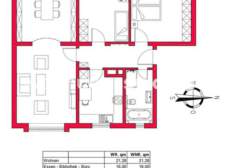 Wohnung zur Miete Tauschwohnung 1.840 € 4 Zimmer 95 m² 2. Geschoss Schwabing-West München 80804