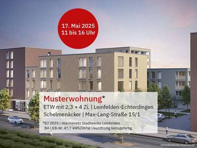 Wohnung zum Kauf provisionsfrei 537.000 € 3 Zimmer 86,7 m² 4. Geschoss Schelmenäcker 0 Leinfelden Leinfelden-Echterdingen 70771