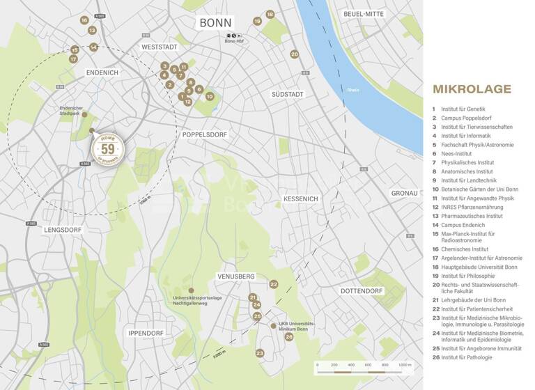 Wohnung zum Kauf - Neubau provisionsfrei 269.900 € 1 Zimmer 43,7 m²<br/>Wohnfläche 4.<br/>Geschoss Endenich Bonn 53121