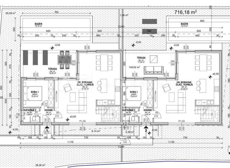 Doppelhaushälfte zum Kauf 625.000 € 5 Zimmer 100 m² Grundstück Malinska-Dubasnica 51511