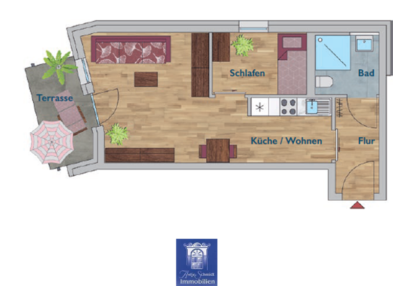Wohnung zur Miete 600 € 2 Zimmer 46,4 m² Arnsdorf 01477