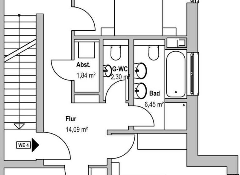 Penthouse zur Miete 2.570 € 4 Zimmer 127 m² 1. Geschoss Foßredder 31 Volksdorf Hamburg 22359